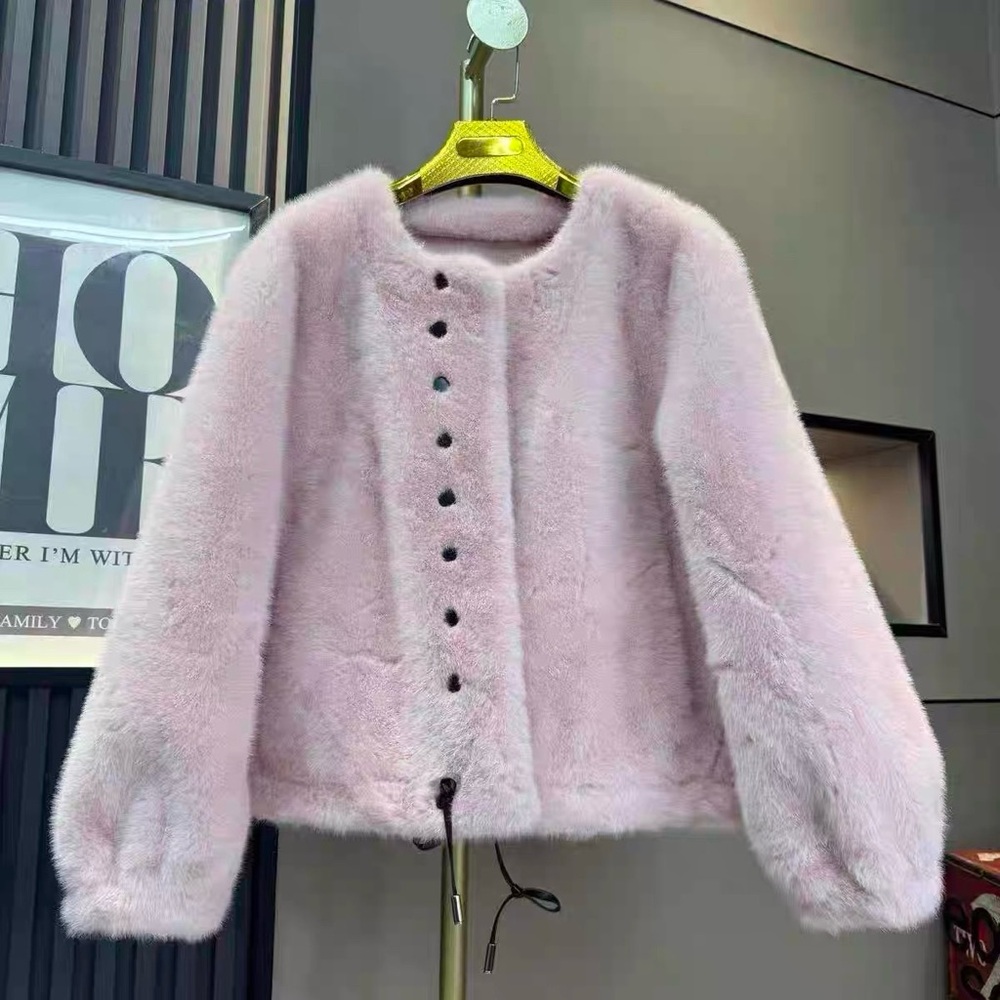 Super Soft purple Faux Fur Cropped Jacket new
